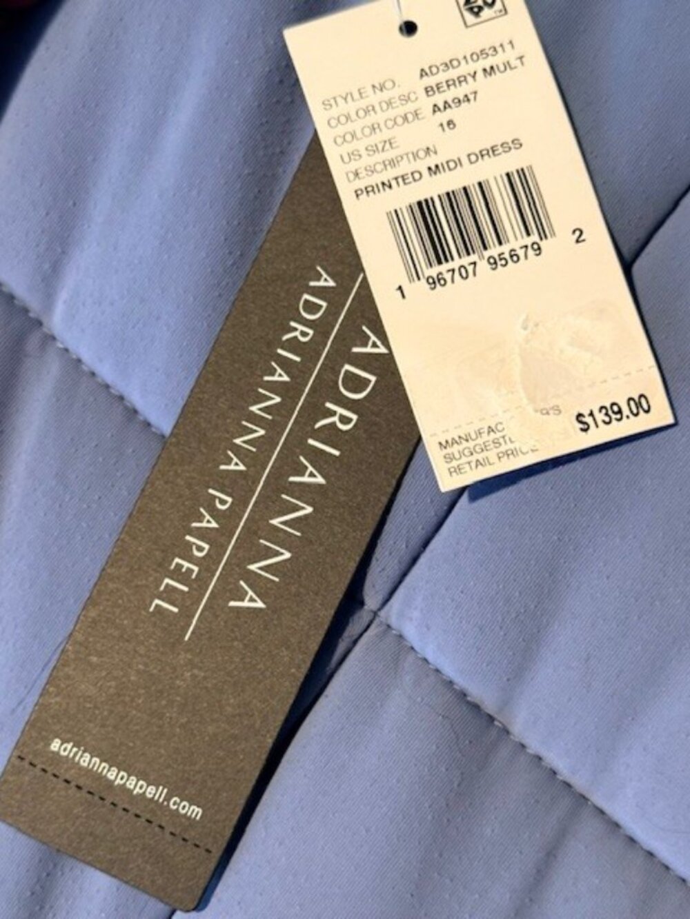 Adrianna by Adrianna Papell Women's Purple Floral Tie-Shoulder Dress Size 16 NWT - Picture 12 of 16